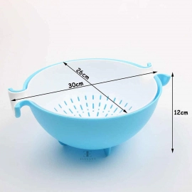 Multifunctional Washing Fruits and Vegetables Basket Strainer and Detachable Drain Basket Bowl