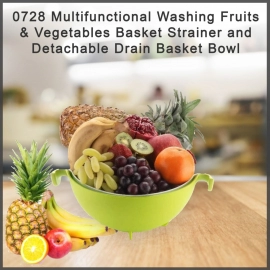 Multifunctional Washing Fruits and Vegetables Basket Strainer and Detachable Drain Basket Bowl