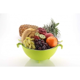 Multifunctional Washing Fruits and Vegetables Basket Strainer and Detachable Drain Basket Bowl