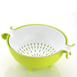Multifunctional Washing Fruits and Vegetables Basket Strainer and Detachable Drain Basket Bowl