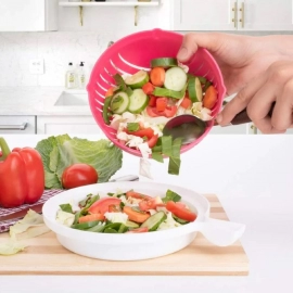 Plastic Wave Shape Easy Salad Maker Chopper Cutter