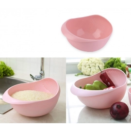 Multi Function with Integrated Colander Mixing Bowl Washing Rice, Vegetable and Fruits Drainer Bowl
