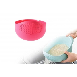 Multi Function with Integrated Colander Mixing Bowl Washing Rice, Vegetable and Fruits Drainer Bowl
