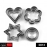 Cookie Cutter Stainless Steel Cookie Cutter with Shape Heart Round Star and Flower | 12 Pieces