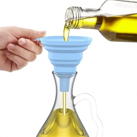Flexible Silicone Foldable Kitchen Funnel for Liquid | Powder Transfer Hopper Food | Small