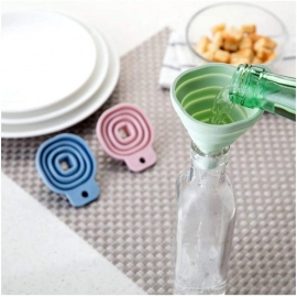 Flexible Silicone Foldable Kitchen Funnel for Liquid | Powder Transfer Hopper Food | Small