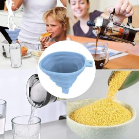 Flexible Silicone Foldable Kitchen Funnel for Liquid | Powder Transfer Hopper Food | Small