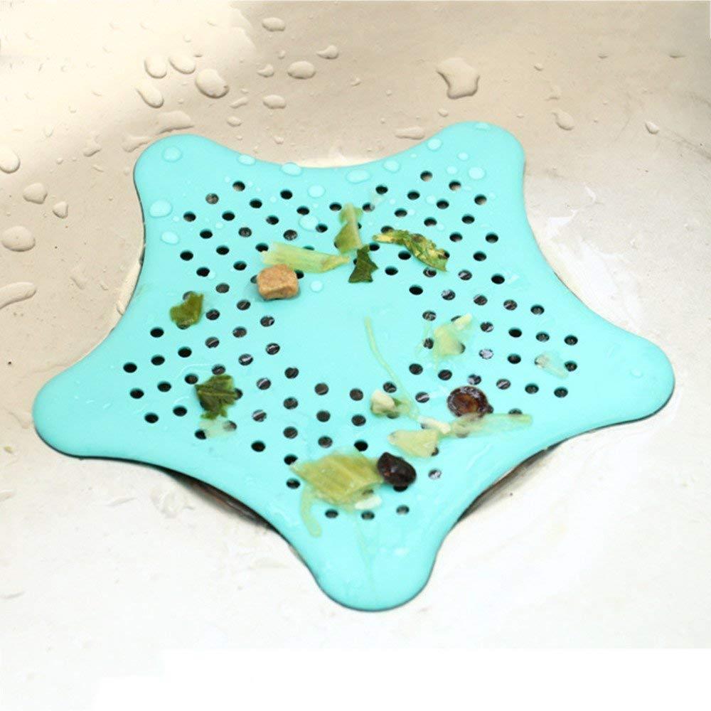 0829 SILICONE STAR SHAPED SINK FILTER BATHROOM HAIR CATCHER DRAIN STRAINERS  FOR BASIN