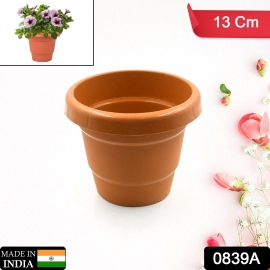 Home Garden Heavy Plastic Flower Planter Round  Pot/Gamla 13cm | Pack of 1