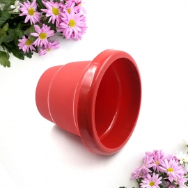 Plastic Heavy Duty Plant Container Pot/Gamla for Indoor Home Decor | Outdoor Balcony Garden 13cm (pack of 1 pc)