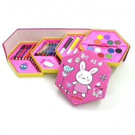 Colouring Combo Colors Box Color Pencil, Crayons, Water Color, Sketch Pens | Set of 46