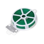 Plastic Twist Tie Wire Spool With Cutter For Garden Yard Plant 50m | Green