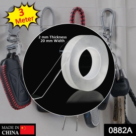 Double Sided Nano Adhesive Tape, 3 meter Size | 20mm Width X 2mm Thickness