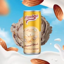 Flavigo Almond Drink Ice Cream Milkshake (180Ml) | Ice cream shakes