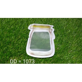 Reusable Airtight Seal Plastic Food Storage Mason Jar Zipper | 150ml