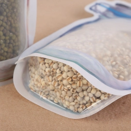 Reusable Airtight Seal Plastic Food Storage Mason Jar Zipper | 1000ml