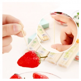 Bamboo Toothpicks with Dispenser Box