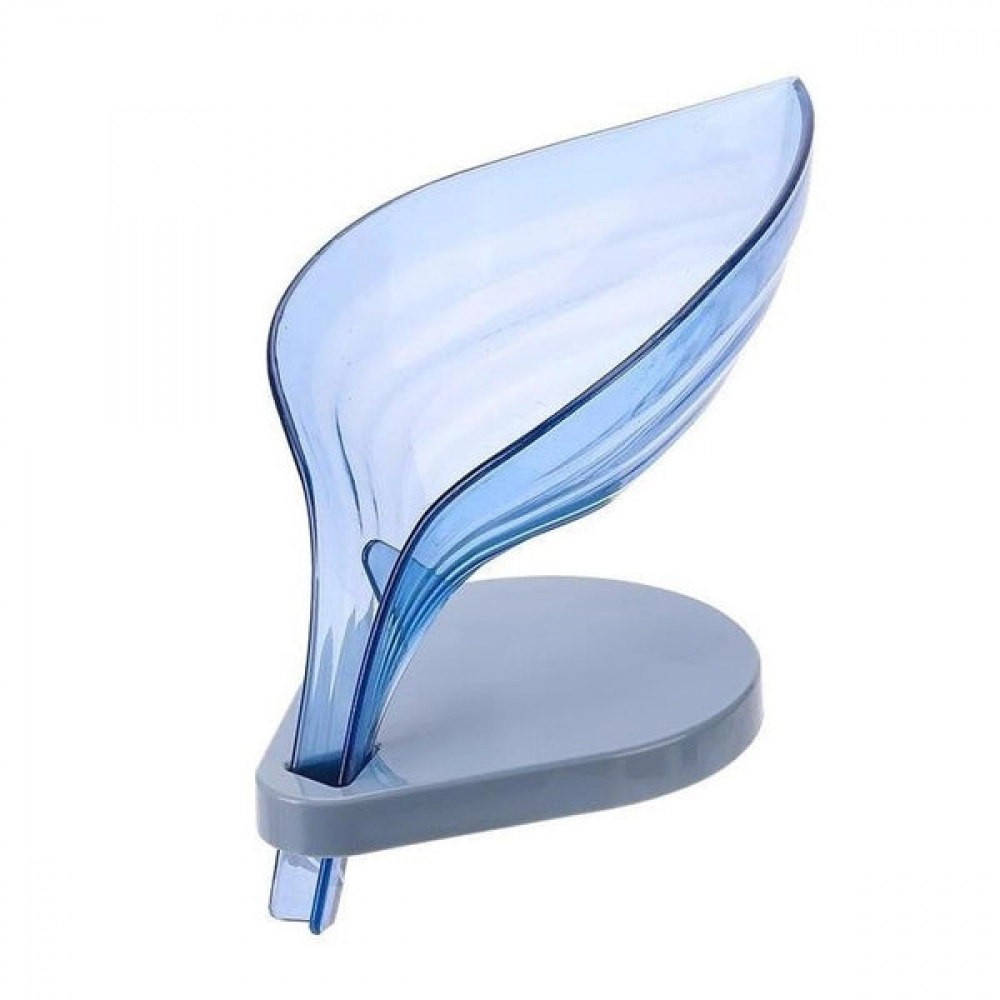 Leaf-Shaped Shower Soap Holder with Draining Tray Soap Dish for Shower B