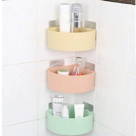 Plastic Multipurpose Kitchen Bathroom Shelf Wall Holder Storage Rack | Loose Pack