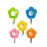 Plastic Self-Adhesive Flower Shape Hooks (Pack of 5)