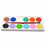 Painting Water Color Kit - 12 Shades and Paint Brush (13 Pcs)