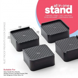 Premium Multipurpose Heavy Duty Cupboard / Refrigerator / Sofa Base Stand | Set of 4 Pcs