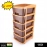 5tier Plastic Modular Drawer System For Multiple Use | Brown