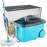 Heavy Duty Microfiber Spin Mop with Plastic Bucket (Multicolour)