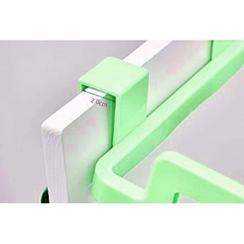Kitchen Plastic Garbage Bag Rack Holder | Green Color