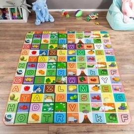 Waterproof Single Side Baby Play Crawl Floor Mat For Kids Picnic School Home | Size 180 x 115