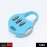 Stainless Steel Resettable Combination Padlock Round Shape