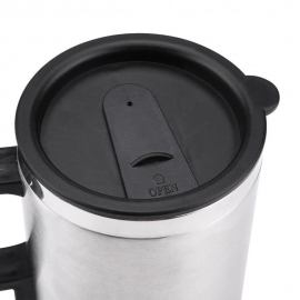 12V Car Charging Electric Kettle Mug | Silver