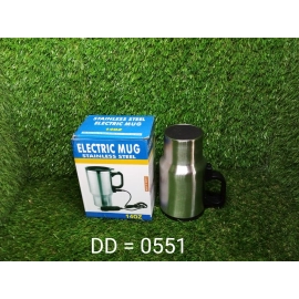 12V Car Charging Electric Kettle Mug | Silver