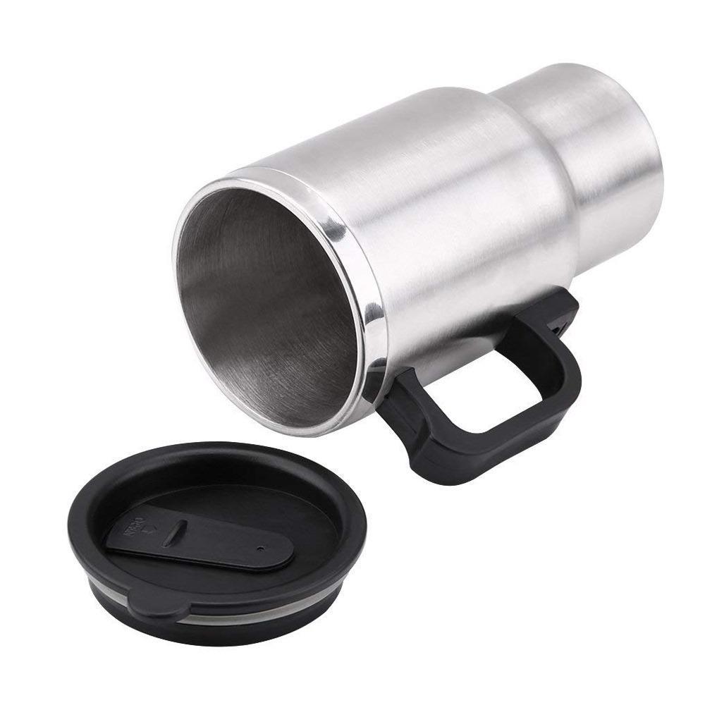 12V Car Charging Electric Kettle Mug | Silver