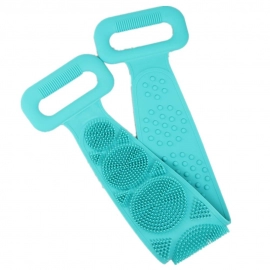 Silicone Body Back Scrubber Double Side Bathing Brush for Skin Deep Cleaning