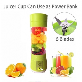 Portable USB Electric Juicer | 6 Blades | Protein Shaker