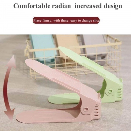Adjustable Plastic Shoe Organizers | Adjustable Shoe Slots Organizer | Portable Shoe Rack