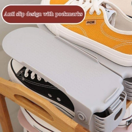 Adjustable Plastic Shoe Organizers | Adjustable Shoe Slots Organizer | Portable Shoe Rack