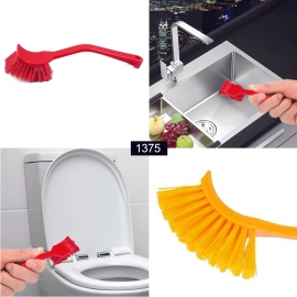Plastic Wash Basin | Toilet Seat Cleaning Brush | Multicolour