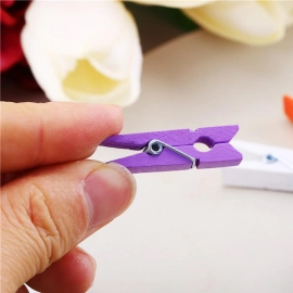 Wooden Clips for Photo Hanging and Home Decoration Pin Clips | Pack of 50