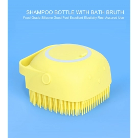 Silicone Massage Bath Body Brush Soft Bristle With Shampoo Dispenser