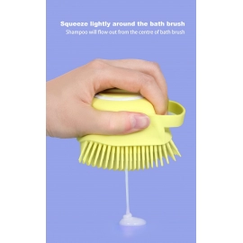 Silicone Massage Bath Body Brush Soft Bristle With Shampoo Dispenser