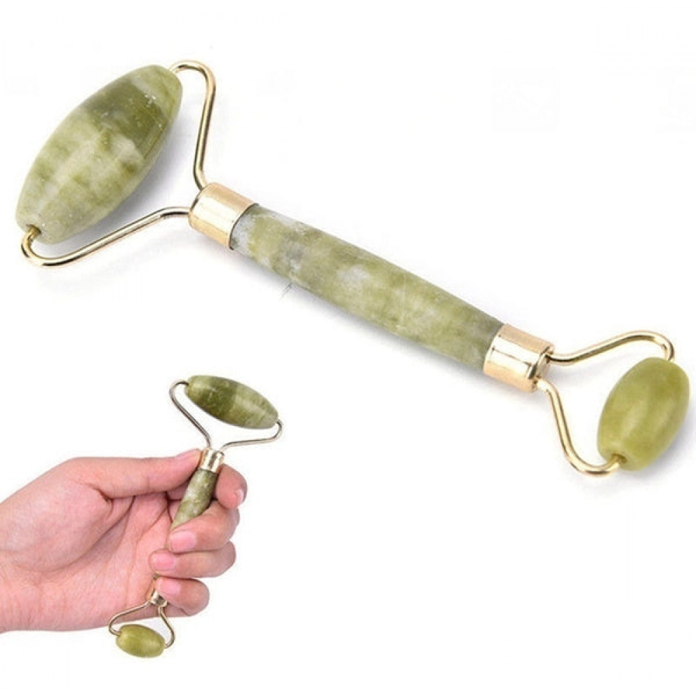 Smooth Facial Roller and Massager Natural Massage Jade Stone