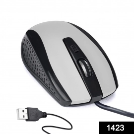 Wired Mouse For Laptop And Desktop Computer PC With Faster Response Time | Silver