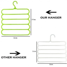 Premium Wardrobe Storage Organizer 5 in 1 Multipurpose Plastic Hanger