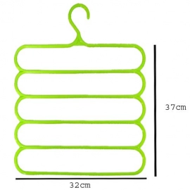 Premium Wardrobe Storage Organizer 5 in 1 Multipurpose Plastic Hanger