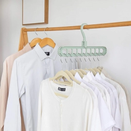 Anti Skid Plastic 9 Holes Magic Wardrobe Folding Hangers