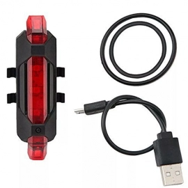 Rechargeable Bicycle Front Waterproof LED Light | Red