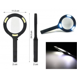 Magnifying Glass with 3 Led Light 3X Power and Rubberized Handle