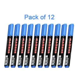 Blue Permanent Markers for White Board | Pack Of 12 